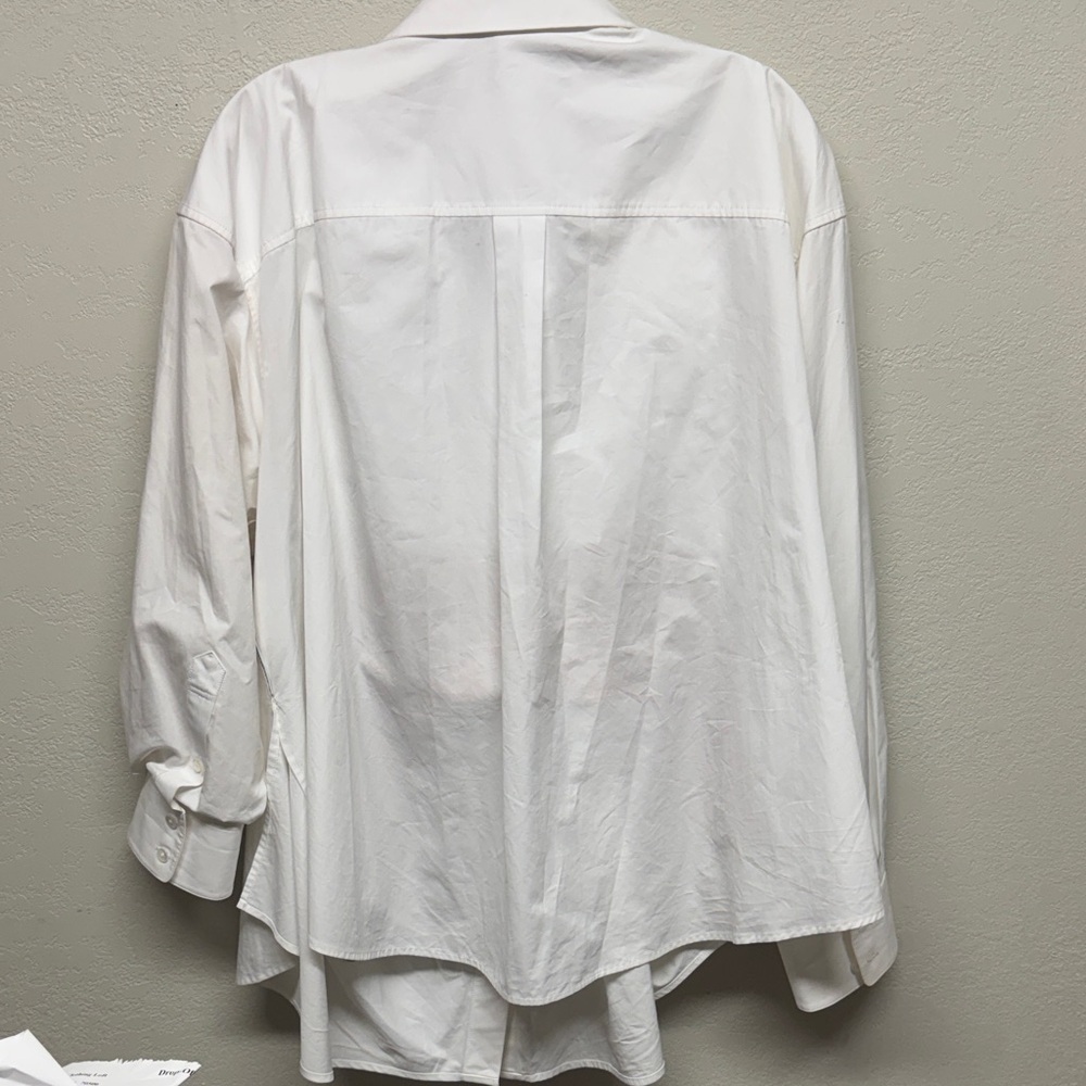 Alexander Wang Oversized Shirt With Tucked In Bust Detail Size 8 NWT - Picture 2 of 6